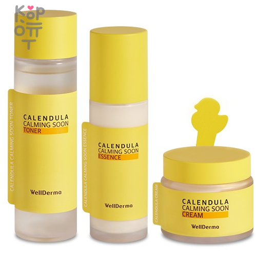 WellDerma Calendula Calming Soon Essence - Насыщенная увлажняющая эссенция 100мл. купить недорого в магазине Корейские товары для всей семьи(КорОпт)