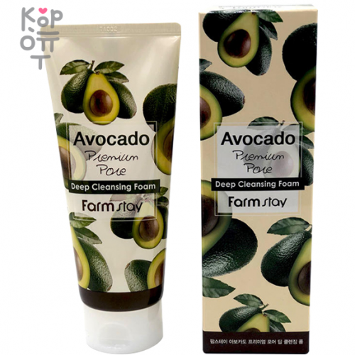 Farm Stay Avocado Premium Pore Deep Cleansing Foam 180ml - Пенка для умывания на основе экстракта авокадо 180мл