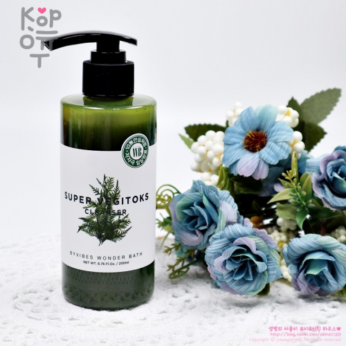 Chosungah Byvibes Wonder Bath Super Vegitoks Cleanser Green Супер-средство для детокс-очищения лица, 300мл. купить недорого в магазине Корейские товары для всей семьи(КорОпт)