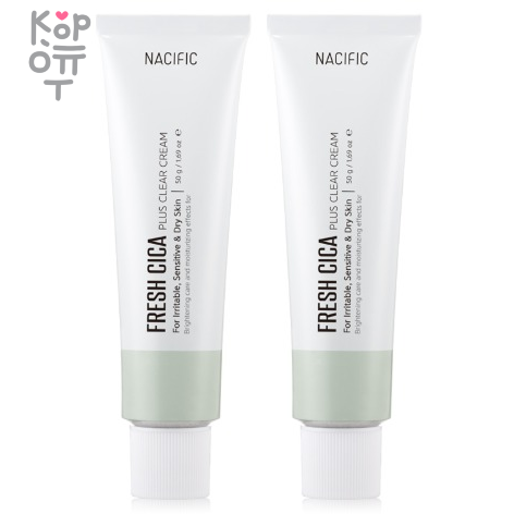 Nacific Fresh Cica Plus Clear Cream - Успокаивающий крем 50гр. купить недорого в магазине Корейские товары для всей семьи(КорОпт)