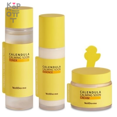 WellDerma Calendula Calming Soon Cream - Успокаивающий крем для лица с календулой 80гр. купить недорого в магазине Корейские товары для всей семьи(КорОпт)