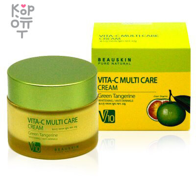 BEAUSKIN Vita C Multi Care Cream - Крем для лица, мульти-уход зеленый мандарин 50гр. купить недорого в магазине Корейские товары для всей семьи(КорОпт)
