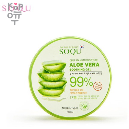 SOQU Moisture Aloe Soothing Gel - Успокаивающий гель с экстрактом Алоэ (банка), 300мл. купить недорого в магазине Корейские товары для всей семьи(КорОпт)