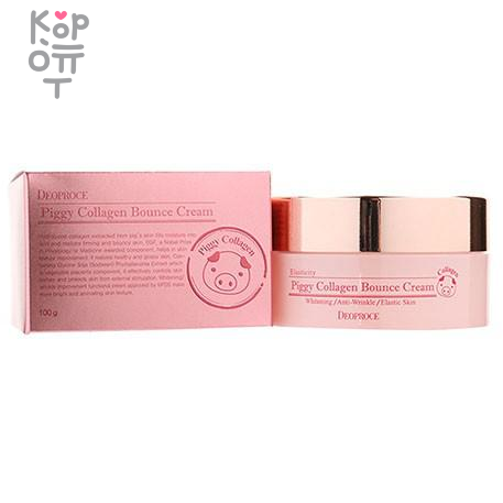 Deoproce Piggy Collagen Bounce Cream 100g - Омолаживающий крем на основе свиного коллагена 100г