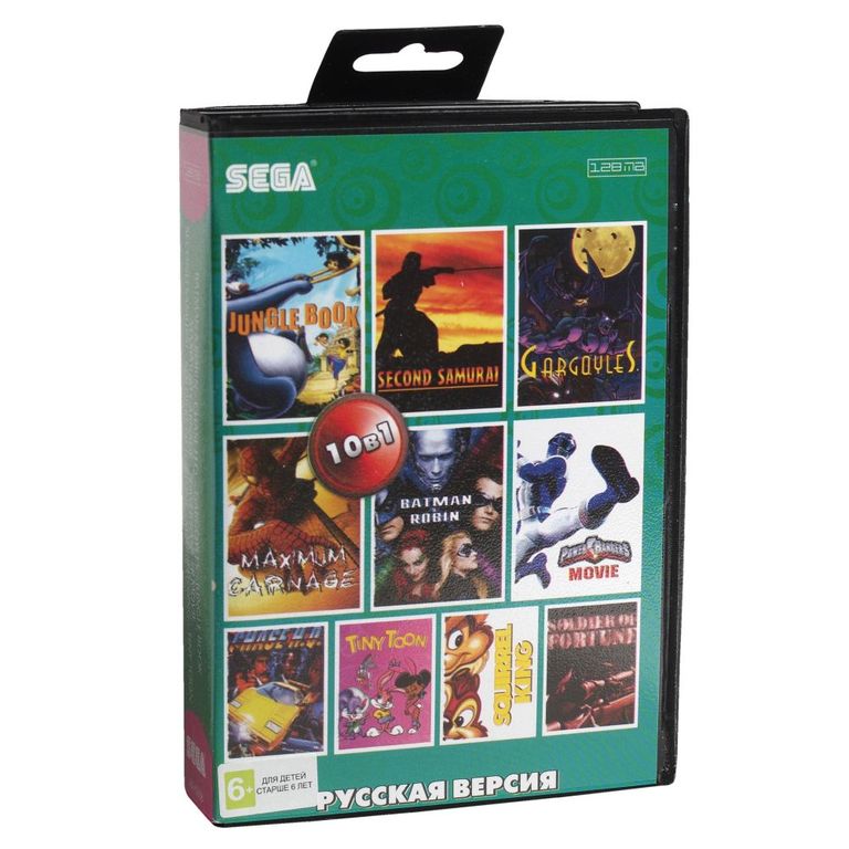 Картридж 16 bit 10 игр AA-10006 BATMAN ROB /GARGOYLES /JUNGLE BOOK/