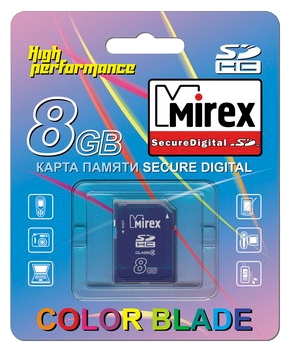 Карта памяти SD Mirex 8GB Class 4