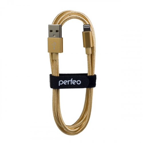 Кабель Perfeo, I4308, USB-8 pin iPhone, 3 метра (золотой)