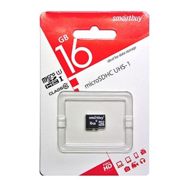 Карта памяти MicroSD Smart Buy 16GB class 10 UHS-1, без адаптера