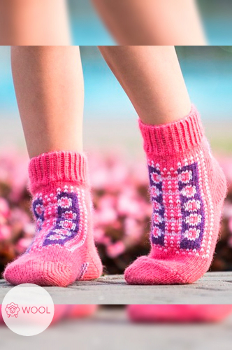 Носки для девочки шерстяные - Бабушкины носки