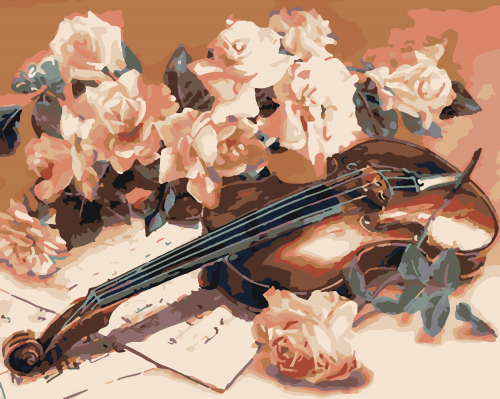 675. Скрипка и розы