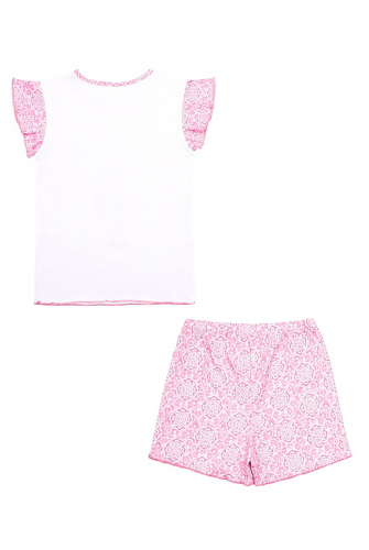Пижама #284341Белый+кружево розовый