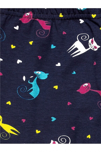 Леггинсы #236678Разноцветные кошки на темно-синем