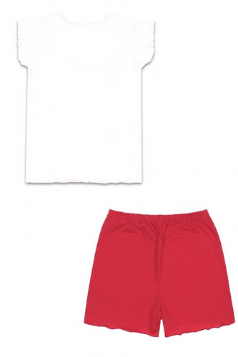 Пижама (футболка+шорты) #199356Белый+красный22