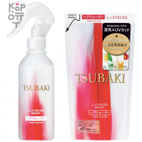 SHISEIDO TSUBAKI MOIST Увлажняющий спрей для волос с маслом камелии и защитой от термического воздействия купить недорого в магазине Корейские товары для всей семьи(КорОпт)