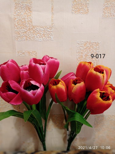Букет тюльпанов, 9 голов, высота 40 см, (20шт микс)