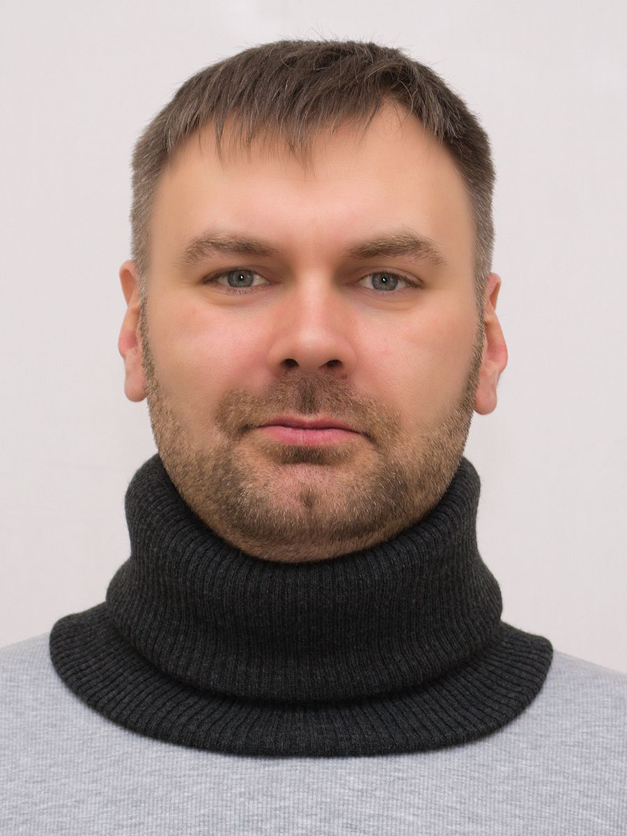 Снуд воротник мужской Вега (Цвет темно-серый), Один размер