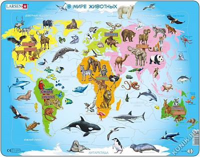A34 - Карта мира с животными