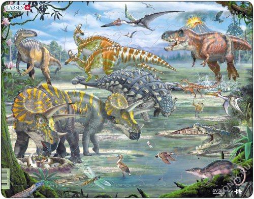 Пазл Динозавры, 65 деталей