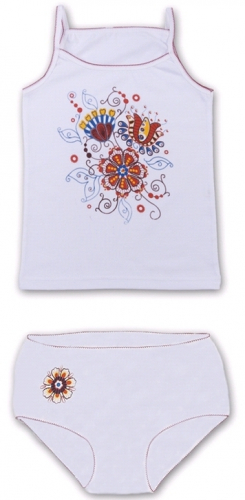 Комплект нижнего белья Апрель Славянская вышивка APL-DNG553001-2, белый