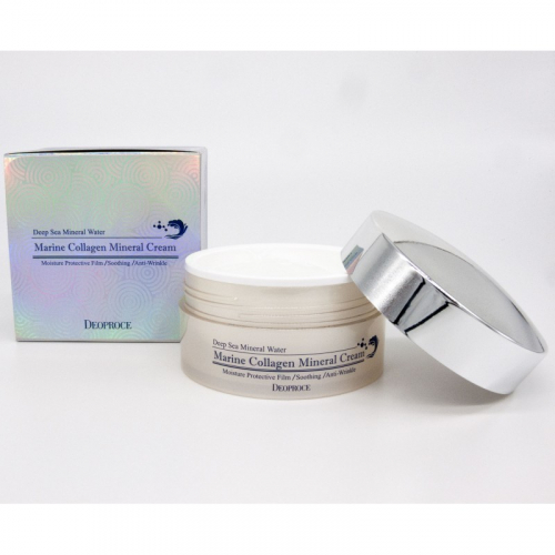 Deoproce Marine Collagen Mineral Cream - Омолаживающий крем с морским коллагеном 100г