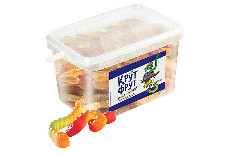 «KrutFrut», мармелад жевательный в виде забавных змеек, 1,3 кг