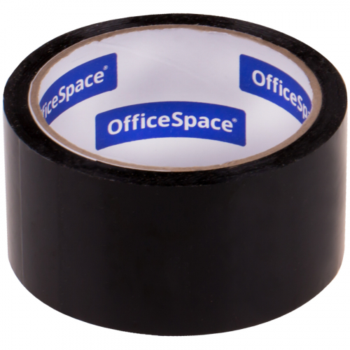 Клейкая лента упаковочная (скотч) OfficeSpace, 48мм*40м, 45мкм, черный, ШК 256533