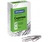 Скрепки 28 мм 100 штук OfficeSpace, 162153