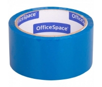 Клейкая лента упаковочная (скотч) OfficeSpace, 48мм*40м, 45мкм, синий, ШК 212007