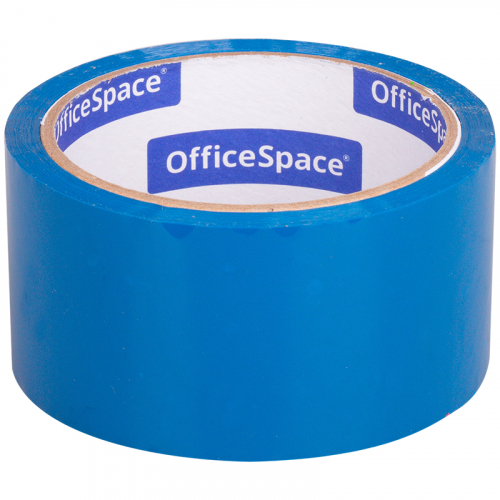 Клейкая лента упаковочная (скотч) OfficeSpace, 48мм*40м, 45мкм, синий, ШК 212007