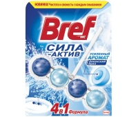 Освежитель WC (для туалета) твердый BREF (Бреф) Сила-Актив 51г, 