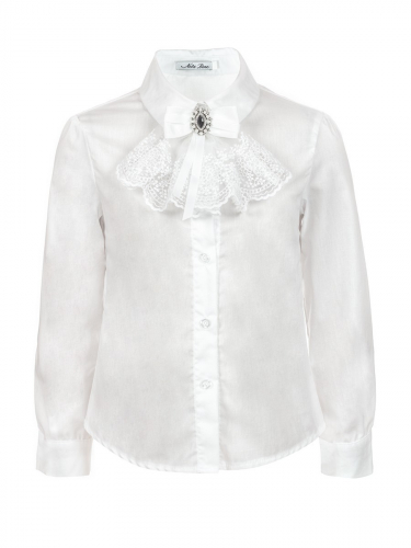 Школьная блузка для девочки Nota Bene NOT-181230804-01, белый