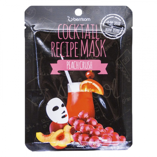 1шт B Cocktail Recipe Mask Peach Crush - Тканевая маска с освежающим ароматом персика