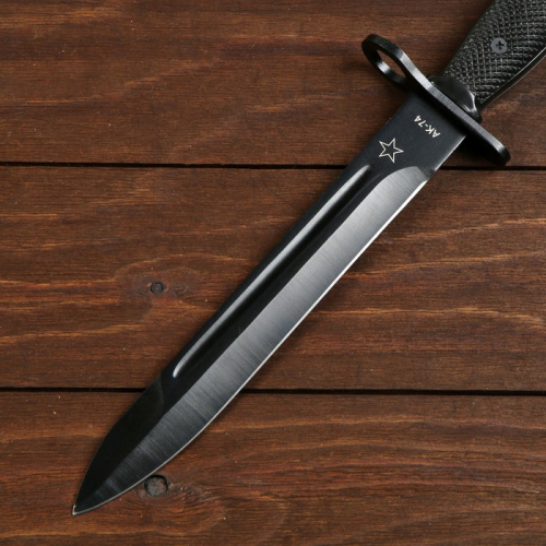 Нож тактический АК-74Т, черный клинок