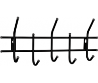 Вешалка настенная металл., 5 крючков, черная В2-5-5, 601094