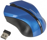 Мышь беспроводная SONNEN WM-250Bl, USB, 1600 dpi, 3 кнопки + 1 колесо-кнопка, оптическая, синяя 512644