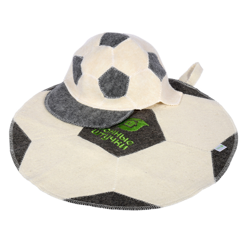 Набор из 2-х предметов (шапка Футбольный мяч, коврик Футбольный мяч) 