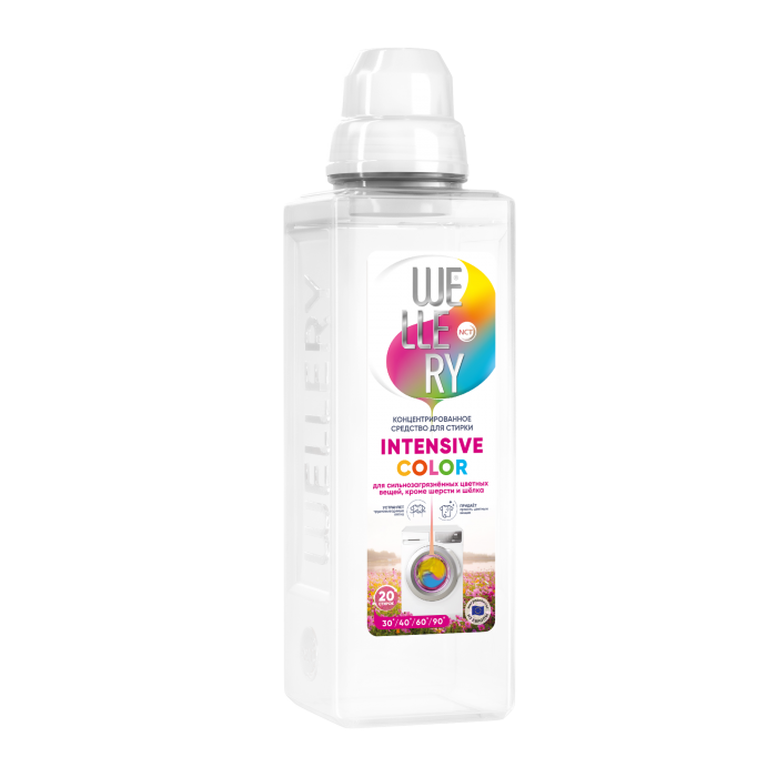 Гель для стирки WELLERY INTENSIVE Color ПЭТ, 1 л
