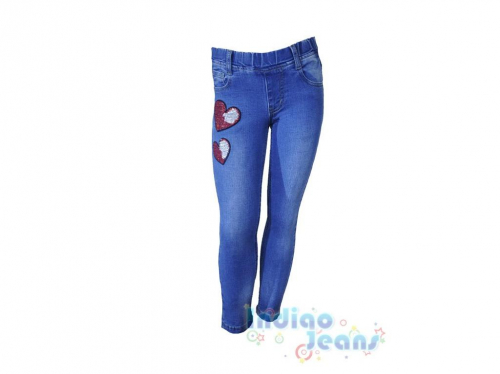  Зауженные джинсы на резинке, для девочек, арт. I33623