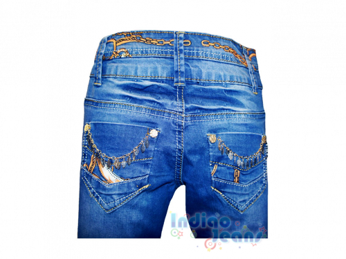  Стильные зауженные джинсы для девочек, арт. I8792