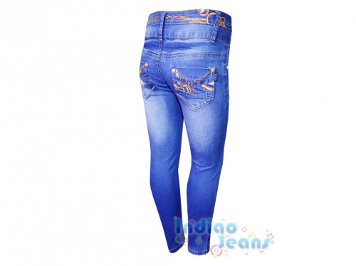  Стильные зауженные джинсы для девочек, арт. I8792