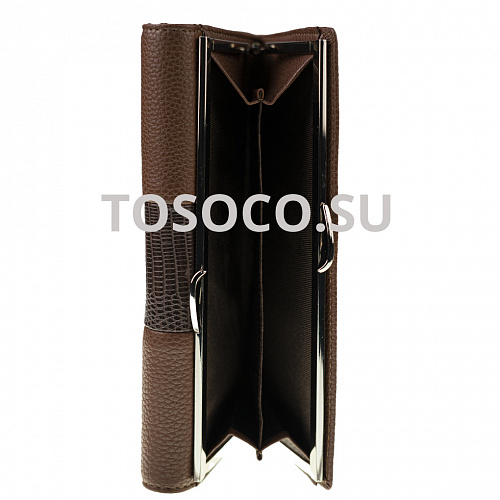 81225d dark brown кошелек Cossni натуральная кожа и экокожа 9х19х2