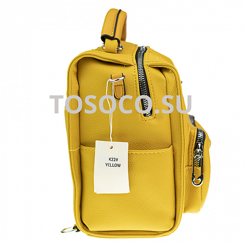 k22 yellow сумка-рюкзак экокожа 30х20х8