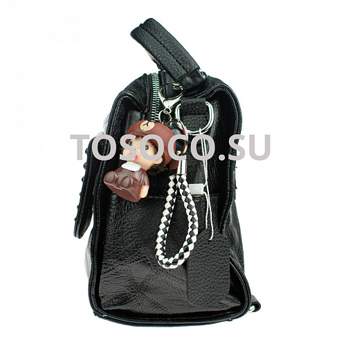 9929 черная сумка-рюкзак экокожа 20х20х13