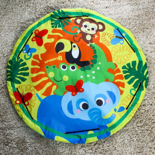 Развивающий коврик - сумка для игрушек «Африка», d100см