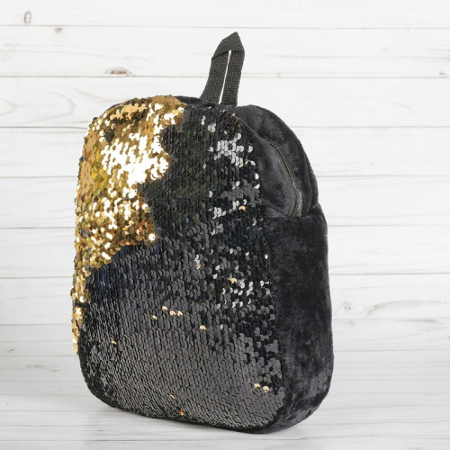 Мягкий рюкзак «Хамелеон», цвет чёрно-золотой