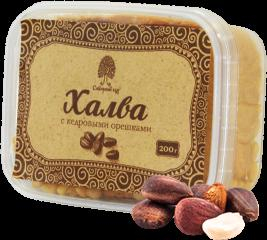 Сибирский кедр. Халва кедровая 200 гр. пласт.банка
