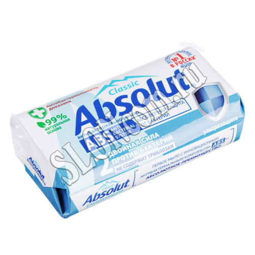 Мыло твердое Absolut антибактериальное 90 г, 6059 952-006