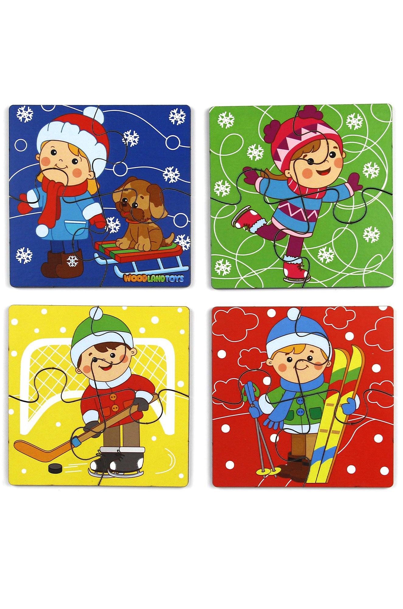 Woodlandtoys, Пазлы 4 шт. Woodlandtoys