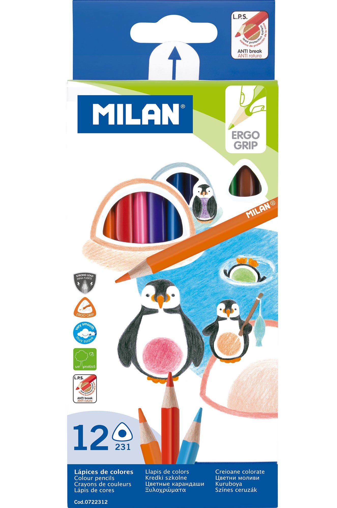 Milan, Карандаши цветные 12 цв. Milan