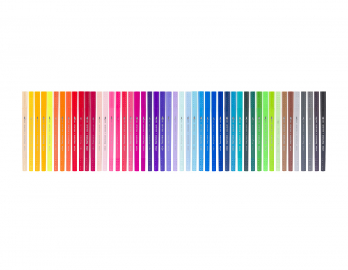 Набор двухсторонних капиллярных ручек Bruynzeel Creatives (линер 0.4мм+кисть) 48 цветов в металлической упаковке